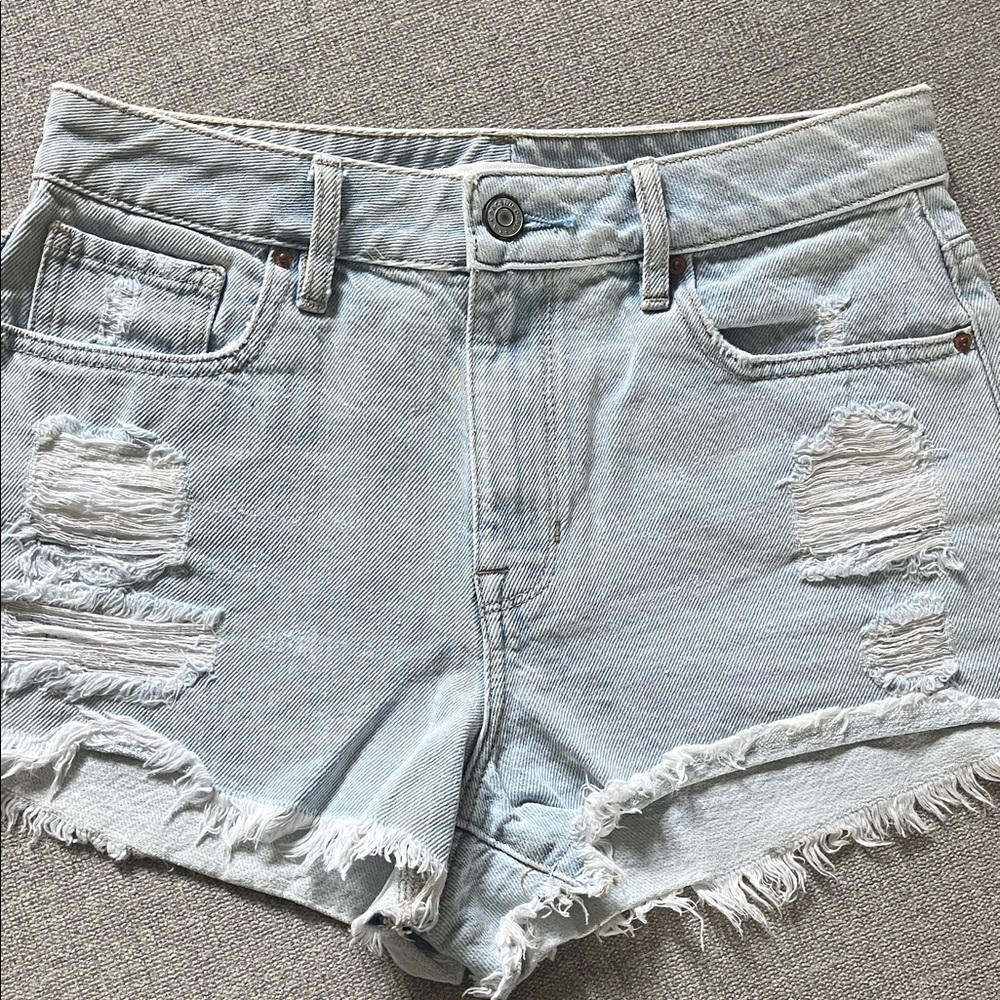 Pacsun Light Blue Distressed Denim Shorts